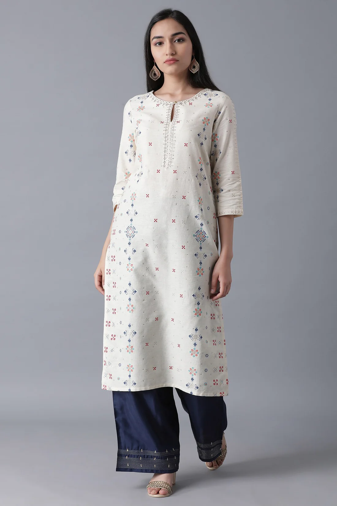 Ecru Straight Kurta